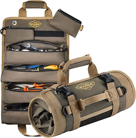 The Ryker Bag Tool Organizer Bag Tool Roll Up Bag w/Detachable Pockets. Gifts for Him Roll Up Too... | Amazon (US)