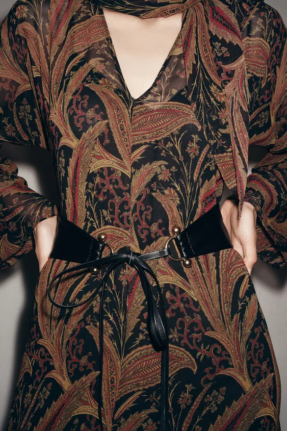 LEATHER OBI BELT WITH METAL BUCKLE | Zara US