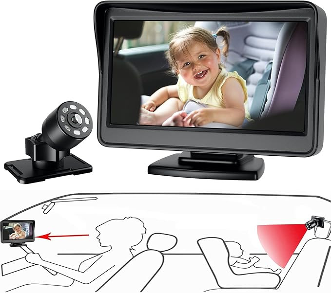 Baby Mirror for Car, Back Seat Baby Car Camera with Night Vision, View Infant in Rear Facing Seat... | Amazon (US)