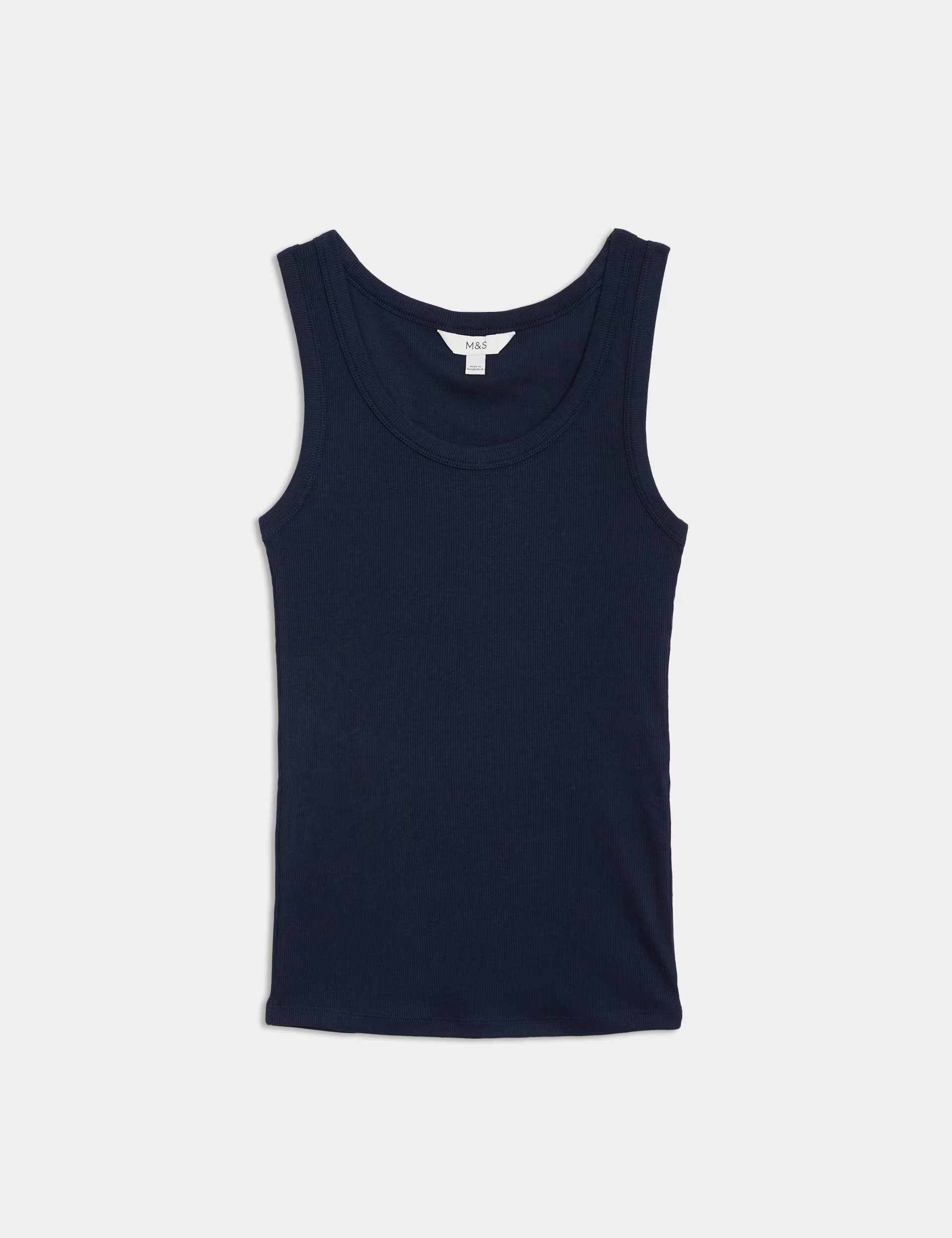 Cotton Rich Ribbed Slim Fit Vest Top | Marks & Spencer (UK)