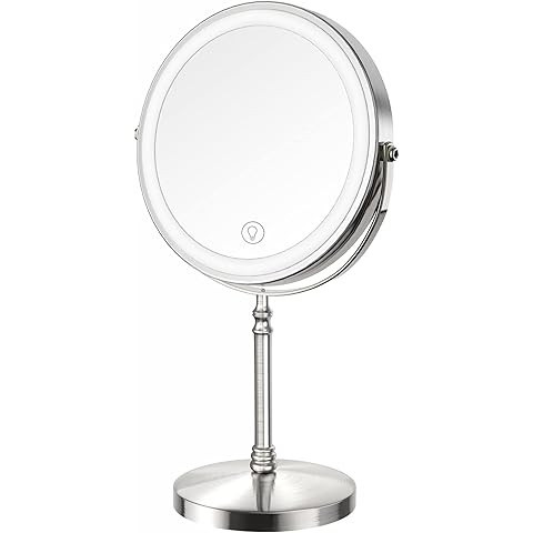 Professional 8.5" Large Lighted Makeup Mirror with Brighter Lights, 1X/10X True HD Magnifying Mir... | Amazon (US)