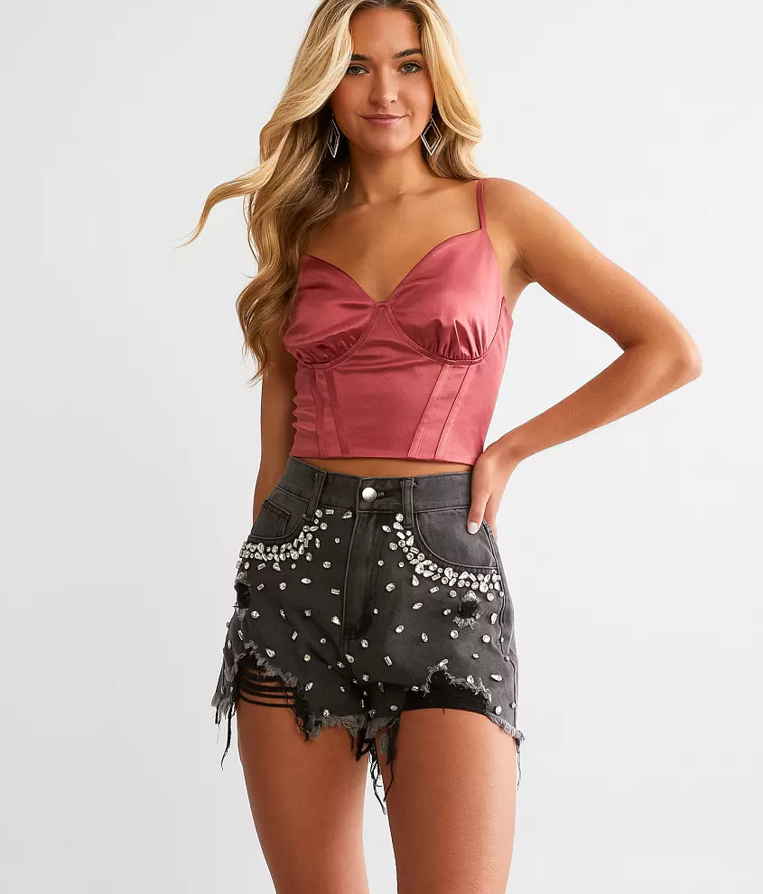 Ultra High Rise Rhinestone Short | Buckle
