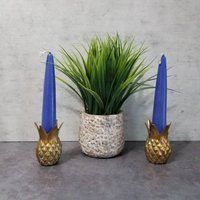 Two Small Brass Pineapple Candle Holders - Andrea By Sadek | Etsy (US)