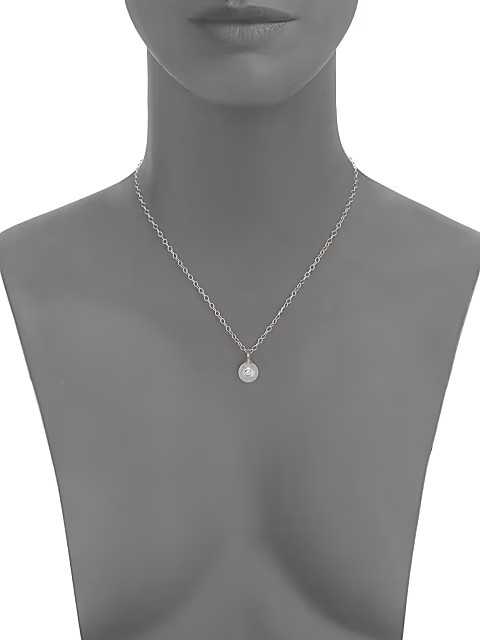 14K Gold, Pearl & Diamond Pendant Necklace | Saks Fifth Avenue