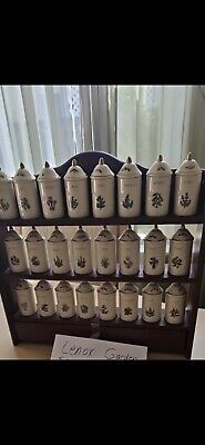 Vintage 1992 Lenox Spice Garden Rack Complete Set 24 Porcelain Jars and Rack  | eBay | eBay US