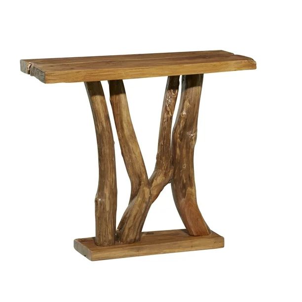 DecMode Brown Teak Wood Natural Console Table | Walmart (US)