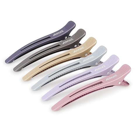 AIMIKE 6pcs Professional Hair Clips for Styling Sectioning, Anti-Slip No-Trace Duck Billed Hair C... | Amazon (US)