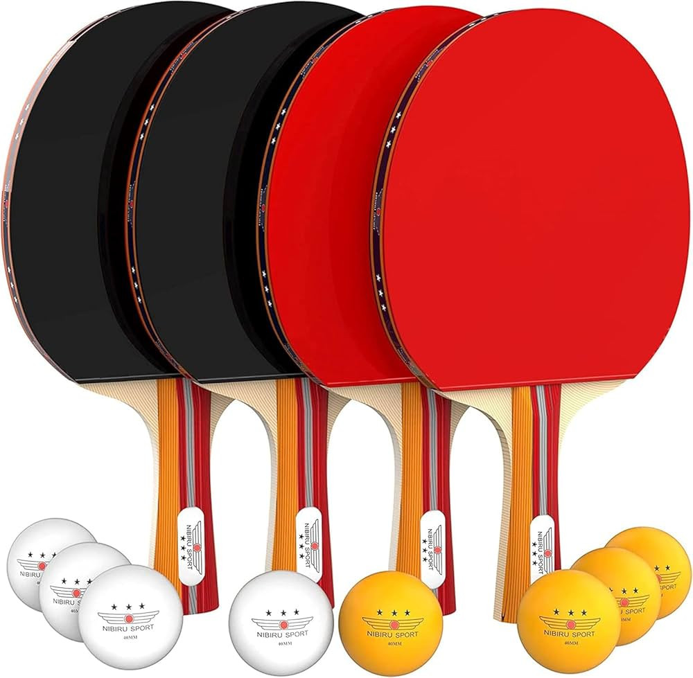 NIBIRU SPORT Professional Ping Pong Paddle Sets, 2 Paddle or 4 Paddle Table Tennis Set with Tourn... | Amazon (US)