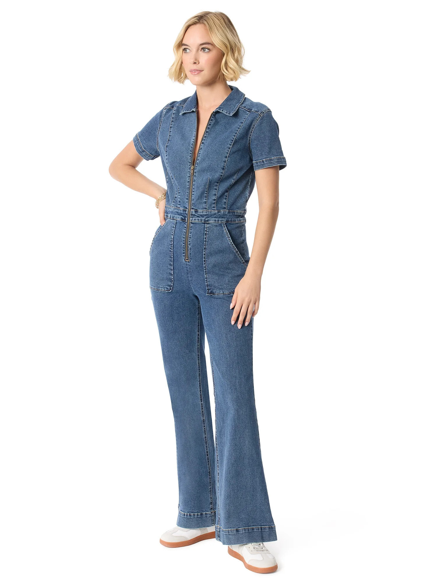 Jessica Simpson Women's Denim Jumpsuit, Sizes 2-16 - Walmart.com | Walmart (US)
