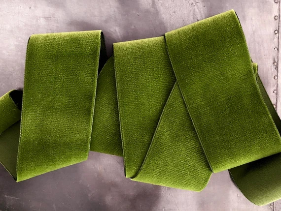 2 X 1 Y Moss Velvet Ribbon  54 Rayon 46% Nylon  Made | Etsy | Etsy (US)