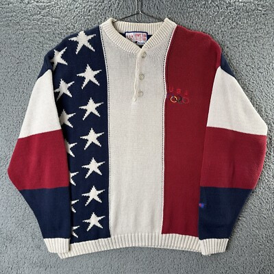 Vintage Atlanta 1996 Sweater Adult Large Olympics USA Flag Sweater Men’s Rare  | eBay | eBay US