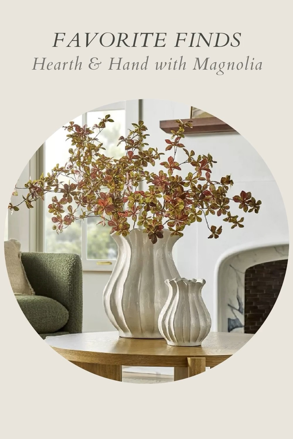 My #1 favorite find from the new Hearth & Hand with Magnolia fall collection- these beautiful scallop edge vases!  fall decor, autumn, home decor, modern organic, modern farmhouse, cottage, cozy decor, living room, family room, entryway, dining room, breakfast nook, kitchen, bedroom, guest room, home office

#LTKSeasonal #LTKStyleTip #LTKHome