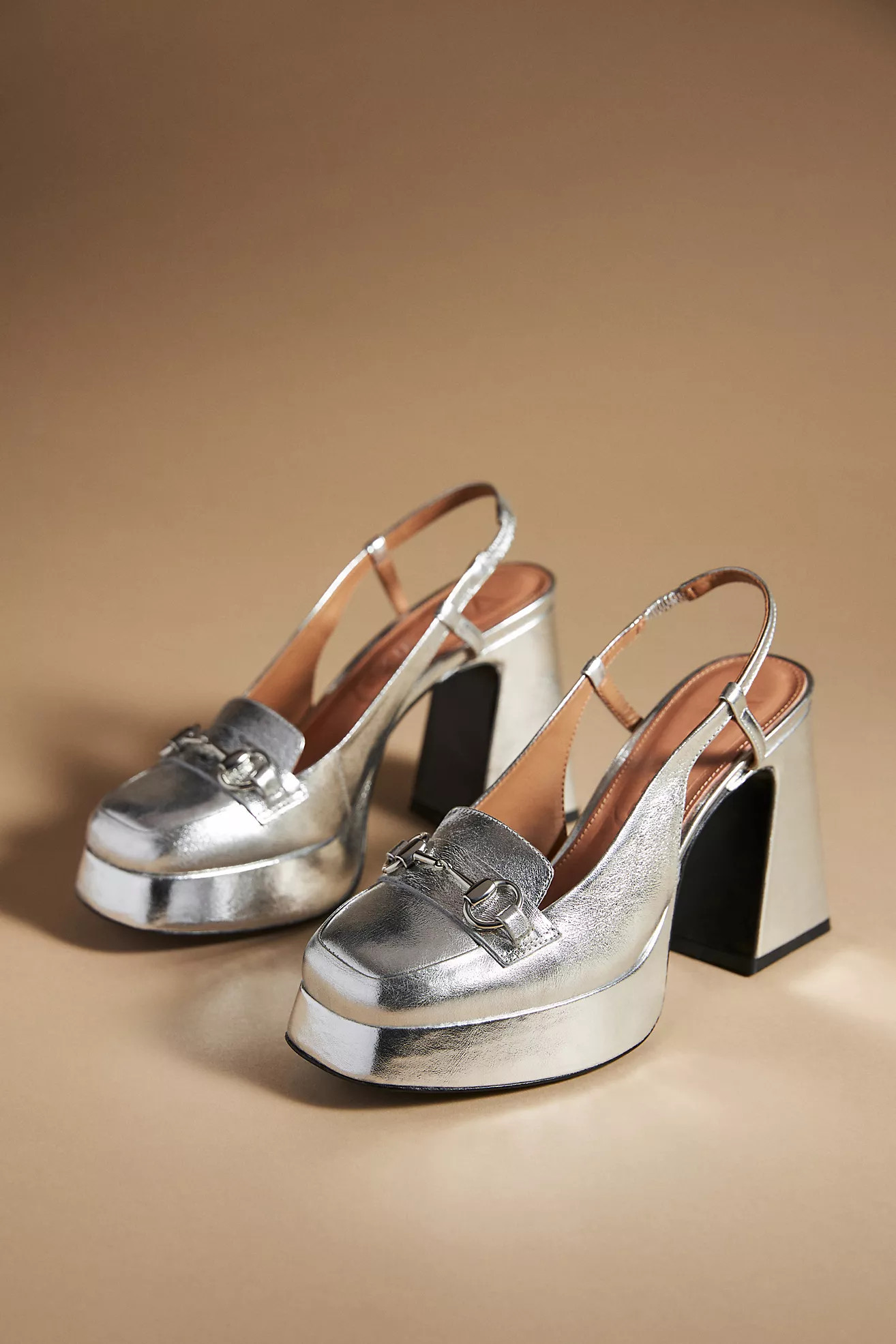 Vicenza Heeled Slingback Loafers | Anthropologie (US)