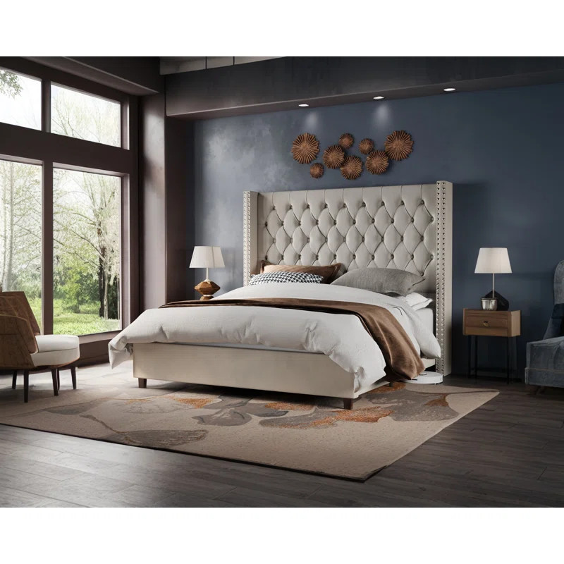 Duluth Upholstered Wingback Bed | Wayfair North America