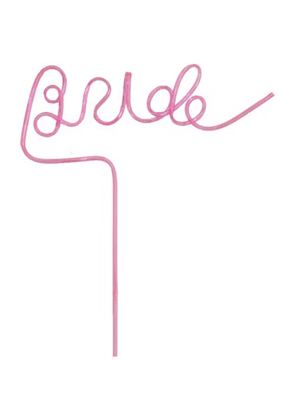 Bride Cursive Straw | Davids Bridal