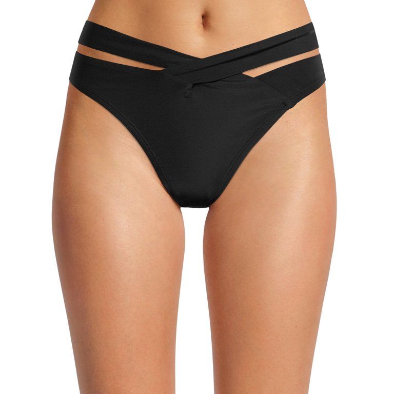 Time and Tru Women's and Women's Plus V Front Cutout Swim Bottom - Walmart.com | Walmart (US)