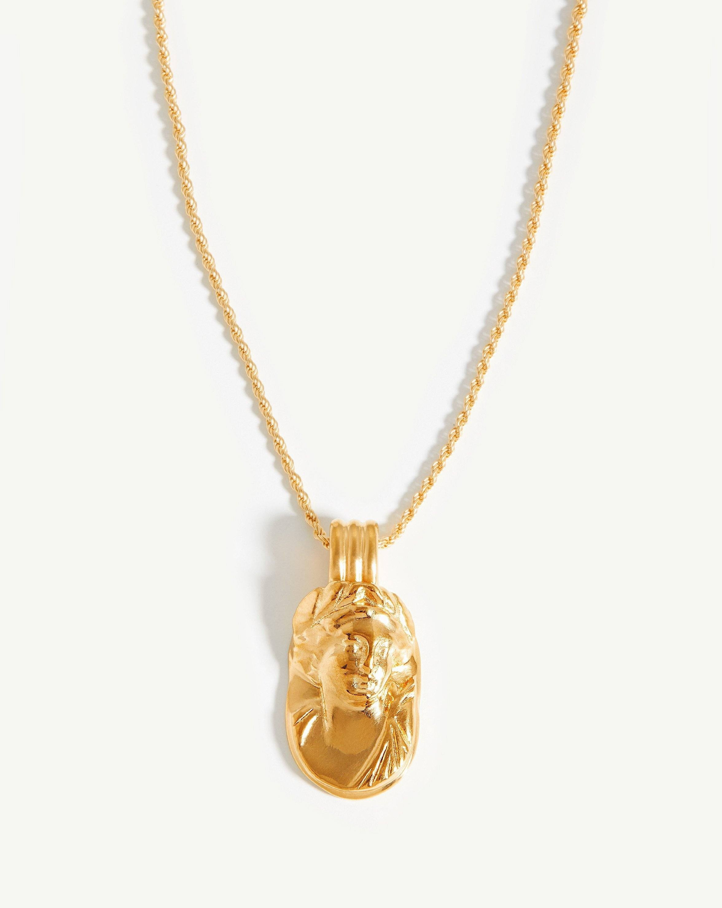 Lucy Williams Engravable Large Cameo Necklace 18ct Gold Plated | Missoma