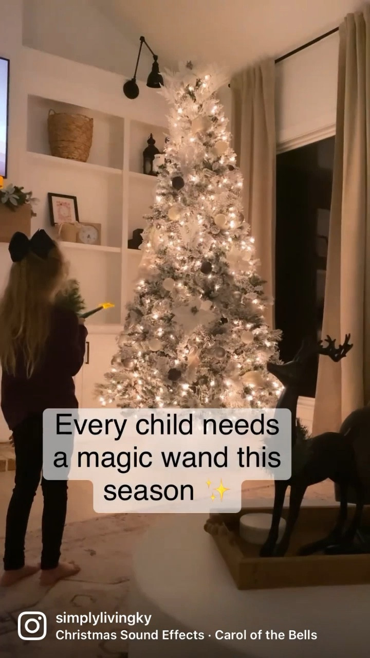 Christmas magic wand, flocked Christmas tree, neutral Christmas decor 

#LTKhome #LTKHoliday #LTKkids