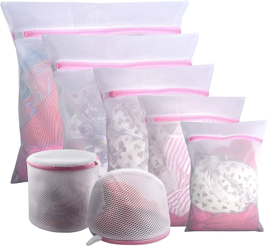 GOGOODA 7Pcs Mesh Laundry Bags for Delicates with Premium Zipper, Travel Storage Organize Bag, Cl... | Amazon (US)