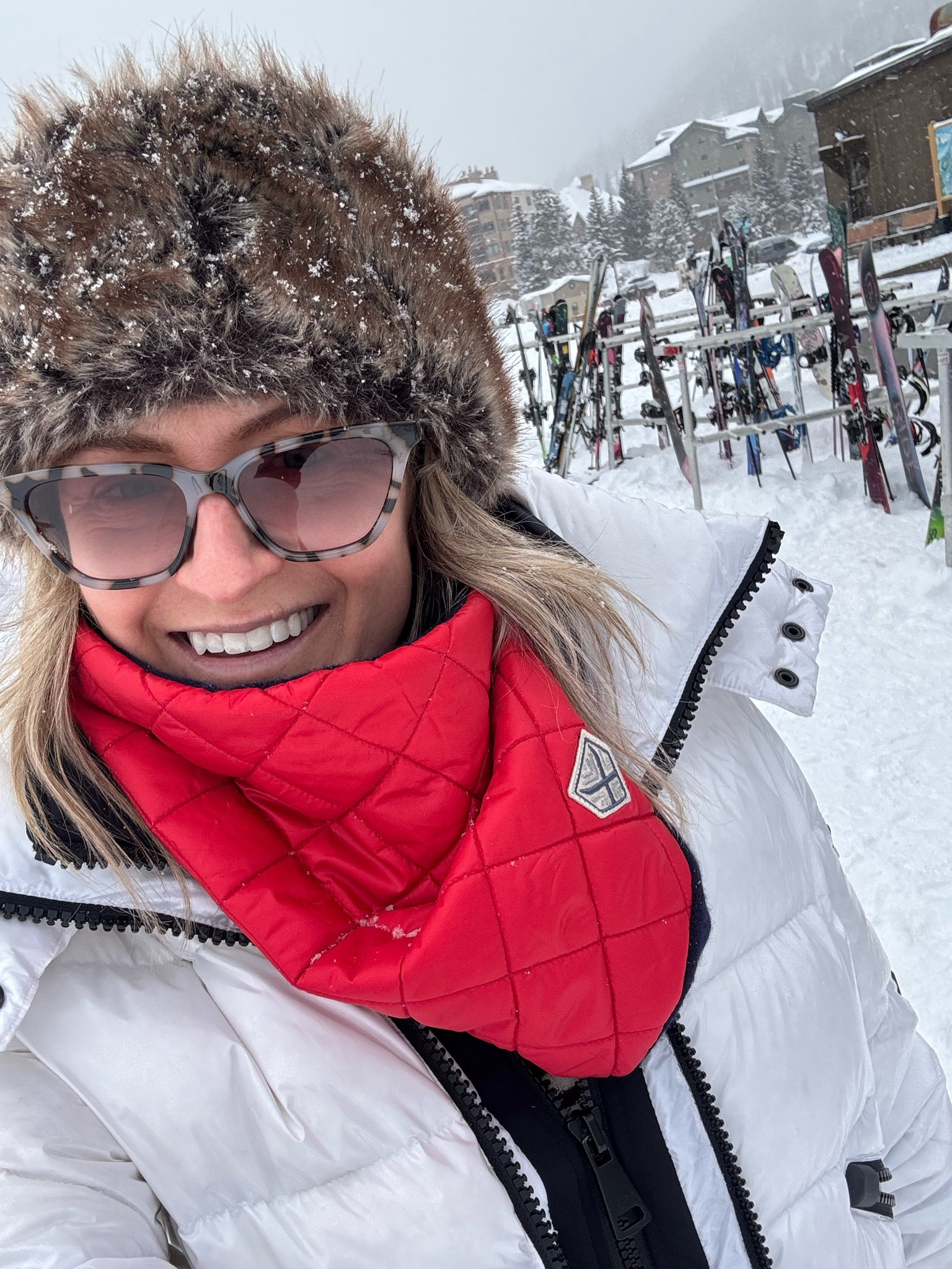 Winter Outfit
LOVE this powder puff cashmere scarf.  Even hubs commented on it.  Kept me warm all day on and off slopes.  Worth it! 

#LTKSeasonal #LTKTravel #LTKActive