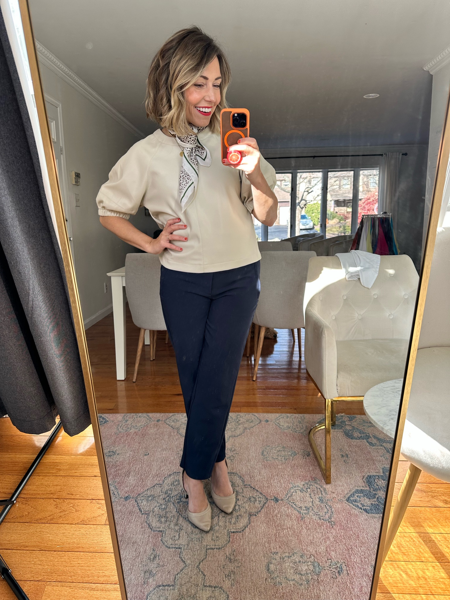 Fall Weather is here :) ootd with a vegan leather top for warmth