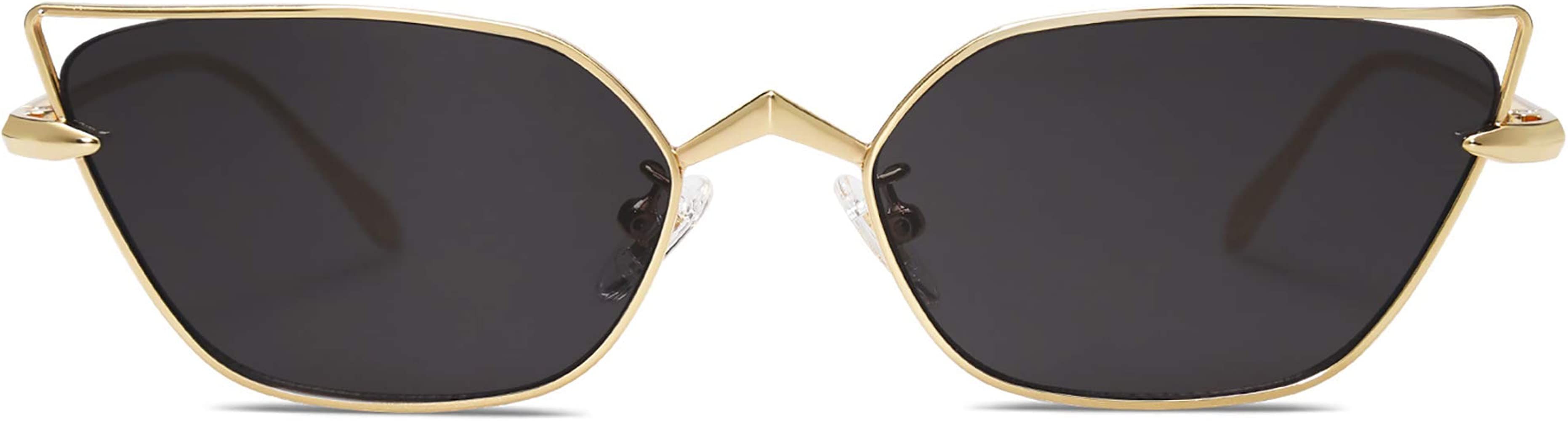 SOJOS Small Cateye Sunglasses Fashion Narrow Fun Trendy Rectangle Sunnies SJ1127 | Amazon (US)