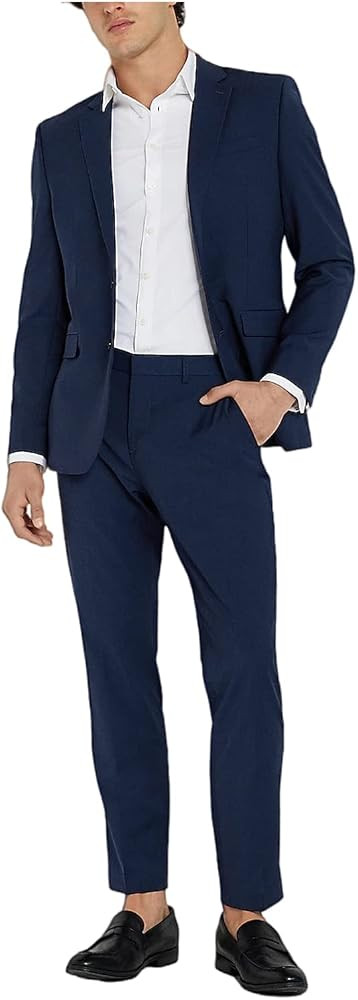 Men's Regular Fit Suit Notch Lapel Two Button for Shopping Prom Jacket & Pants | Amazon (US)