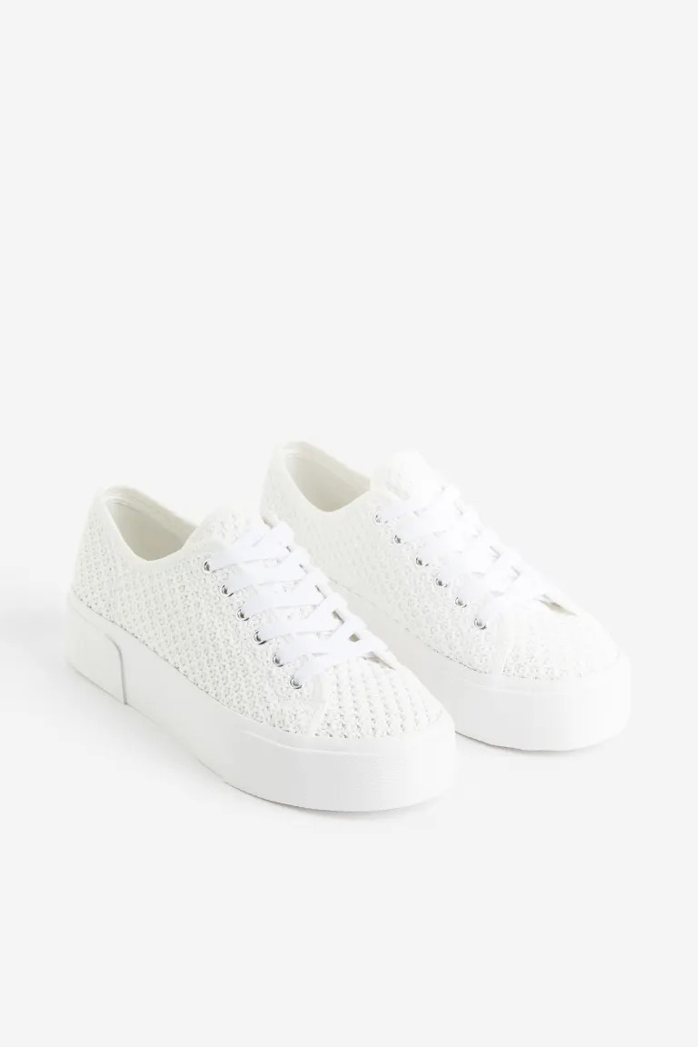 Crochet-look Platform Sneakers | H&M (US + CA)