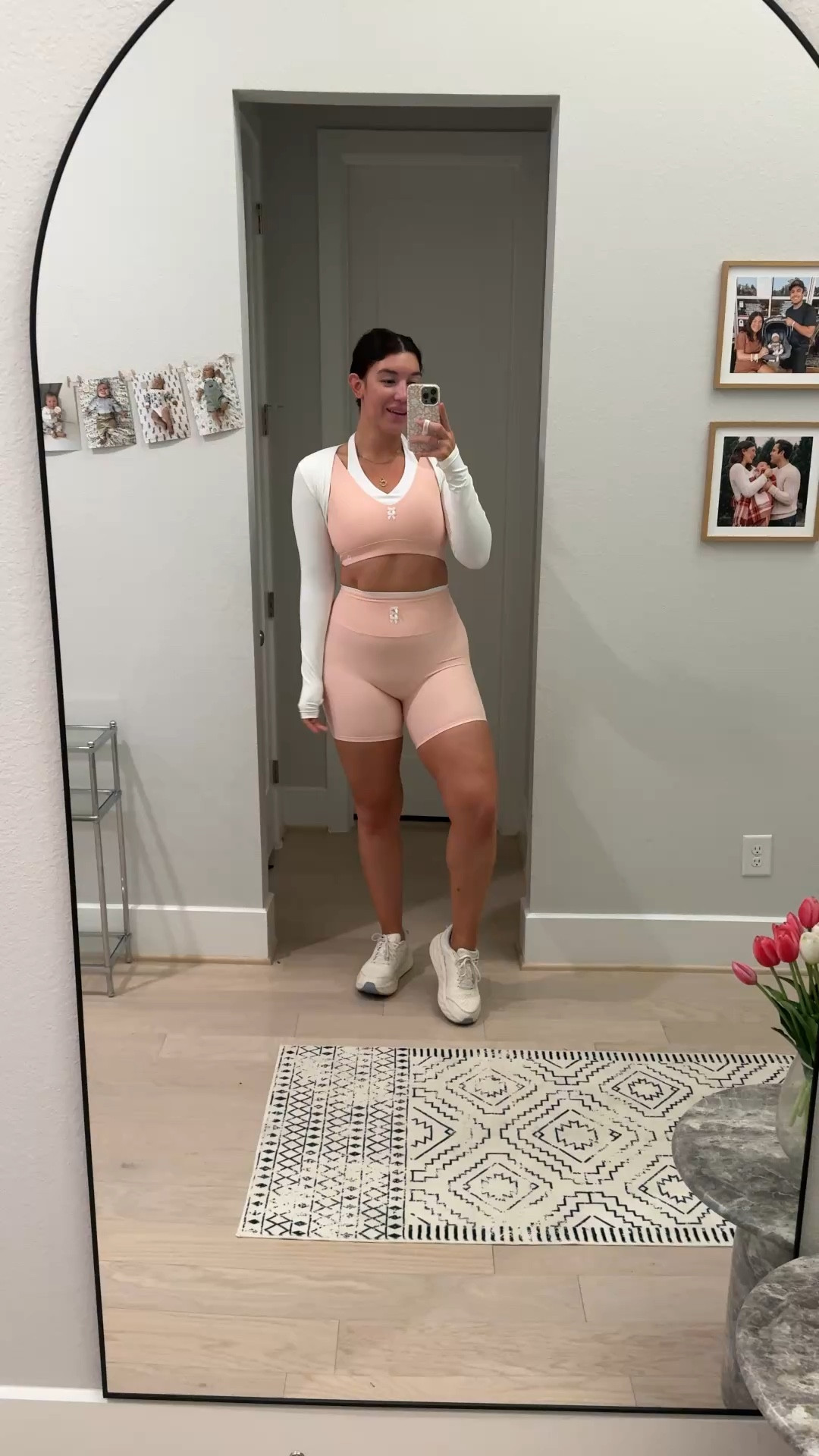 I also got the little matching arm cover up for the cooler days and I think it’s so cute!🩷🤍 it has thumb holes too. Also these biker shorts come in a legging option

Biker shorts, sports bra, cover up, workout outfit, workout fit, activewear, athletic, fitness, midsize fitness, curvy fitness outfit, Astoria activewear, mom workout look, spring activewear

#LTKMidsize #LTKWatchNow #LTKActive