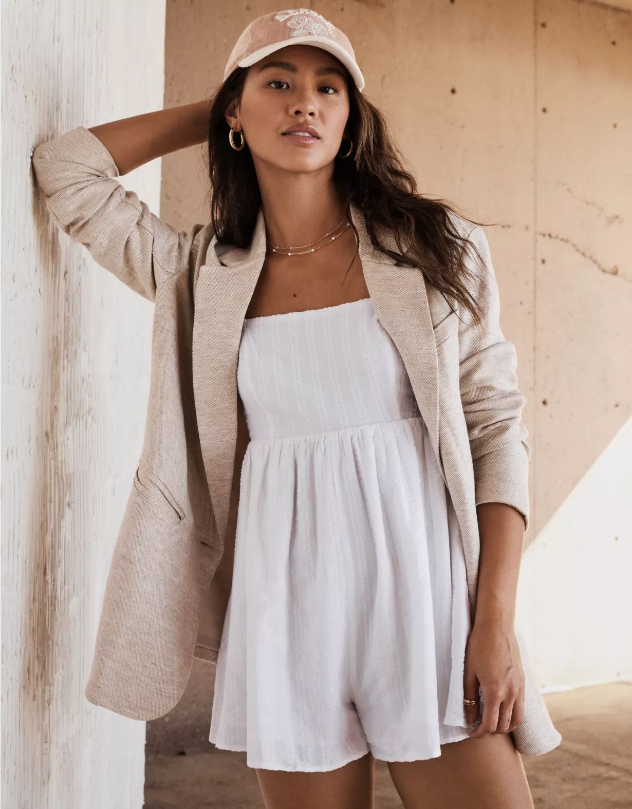 AE Drapey Twill Oversized Blazer | American Eagle Outfitters (US & CA)