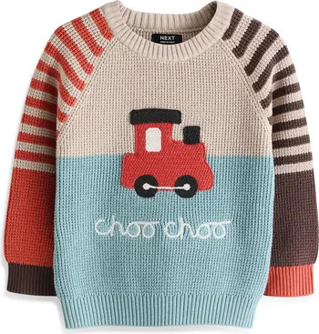 NEXT Kids' Train Appliqué Cotton Sweater | Nordstrom | Nordstrom