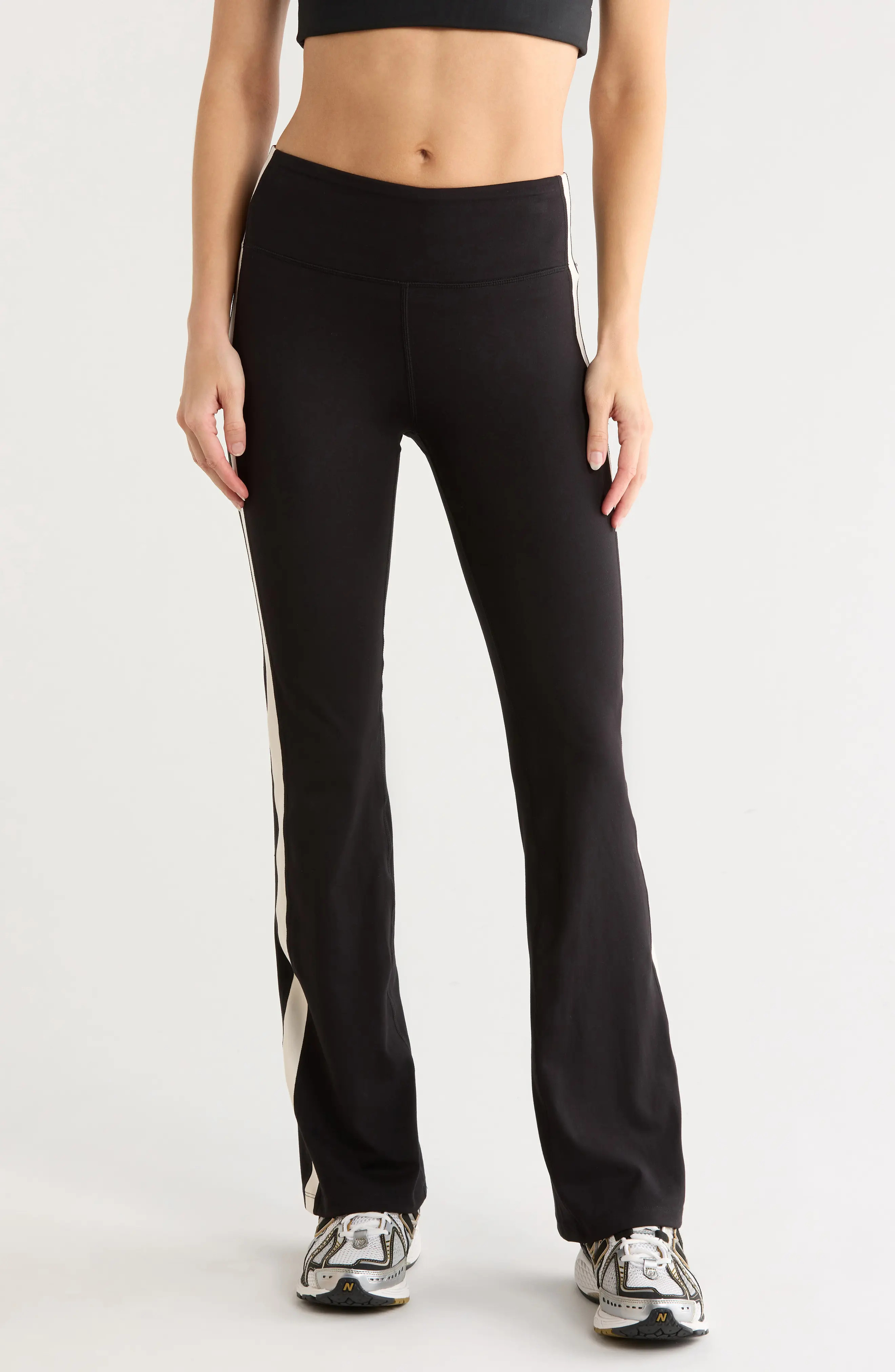 DKNY Side Stripe High Waist Flare Leggings (Women) | Nordstromrack | Nordstrom Rack