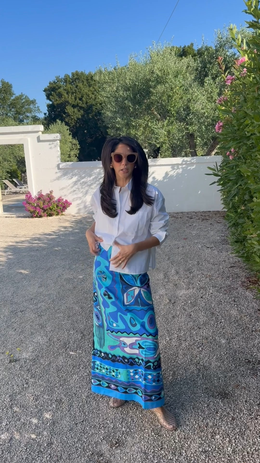 How to wear a pareo with a shirt: wrap your pareo and wear it as a skirt with the help of a safety pin, add an oversized shirt for a sophisticated summer dinner date night look. Easy, effortless and you can use pieces you already have in your closet.

#LTKootd #LTKTravel #LTKOver40
