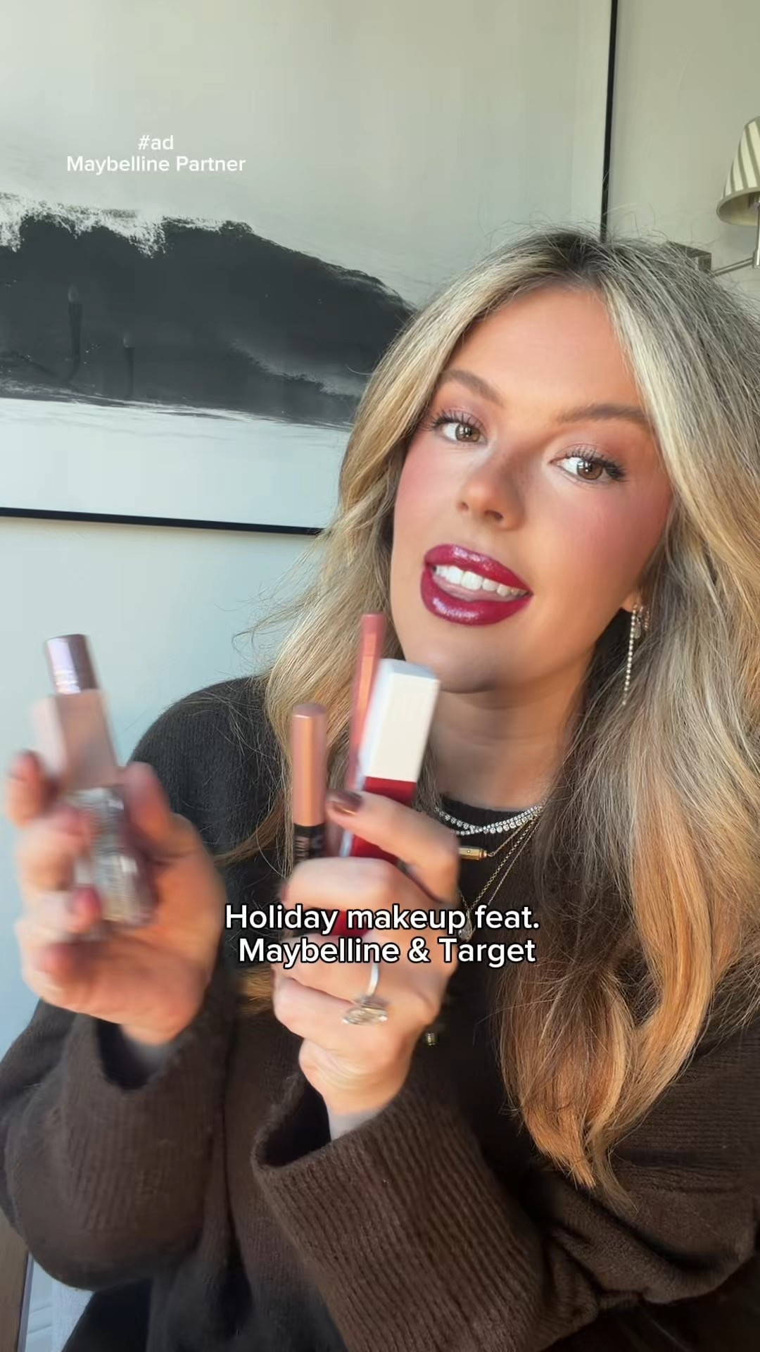 #ad All of my essentials for the perfect holiday look are from @maybelline @target @targetstyle #MaybellinePartner #TargetPartner #Target @shop.ltk #liketkit