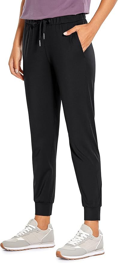 CRZ YOGA Women's 4-Way Stretch Athletic Joggers - 27" Travel Lounge Casual Outdoor Workout Pants ... | Amazon (US)