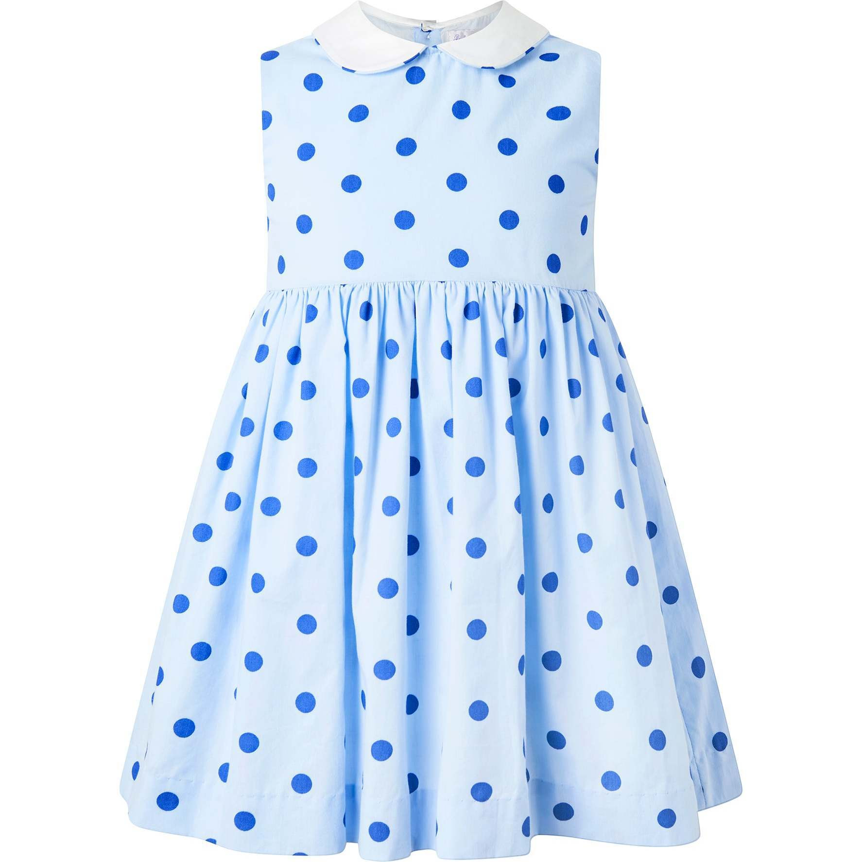 Dot Peter Pan Collar Dress, Blue | Maisonette