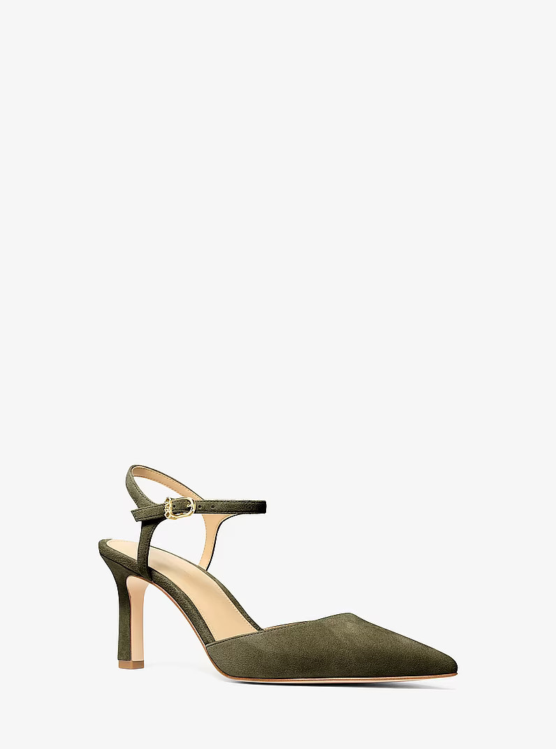 Michael Kors Amara Suede Slingback Pump in Brown - size 9.5 by | Michael Kors US