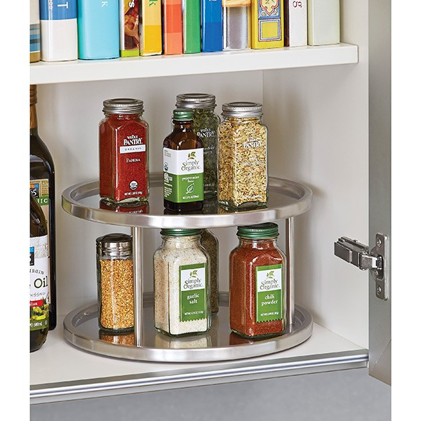 2-Tier Stainless Steel Lazy Susan | The Container Store