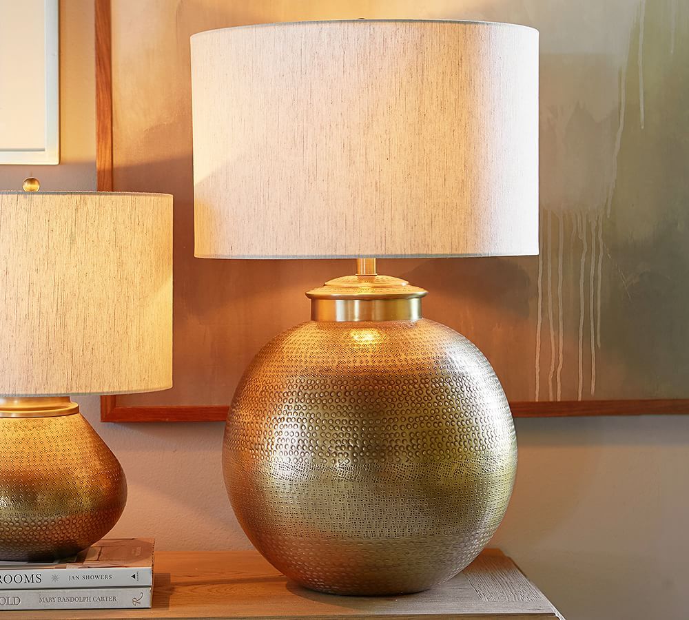 Nori Hammered Table Lamp Base - Brass | Pottery Barn (US)