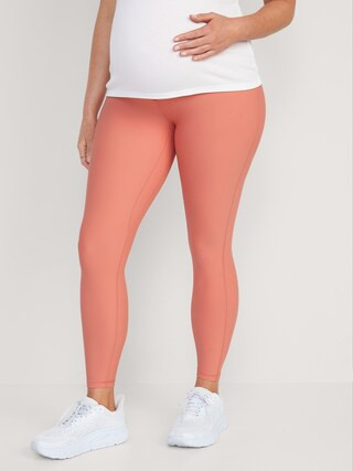 Maternity Full-Panel PowerLite LYCRA® ADAPTIV 7/8-Length Leggings | Old Navy (US)