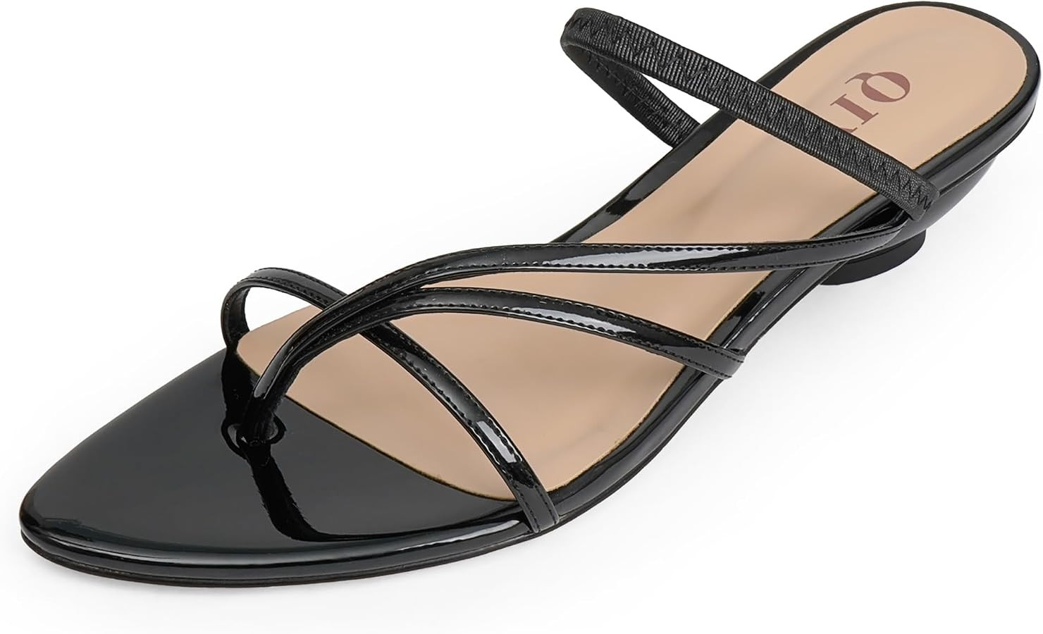 QIY Flip Flops Thong Heels Women Heeled Sandals Low Chunky Heels Slip on Slide Sandals Kitten Hee... | Amazon (US)