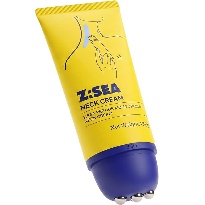 Z:SEA Neck Firming Cream with Roller, Tightening for Crepey Skin, 5.29 Oz | Built-In Gua Sha Mass... | Amazon (US)