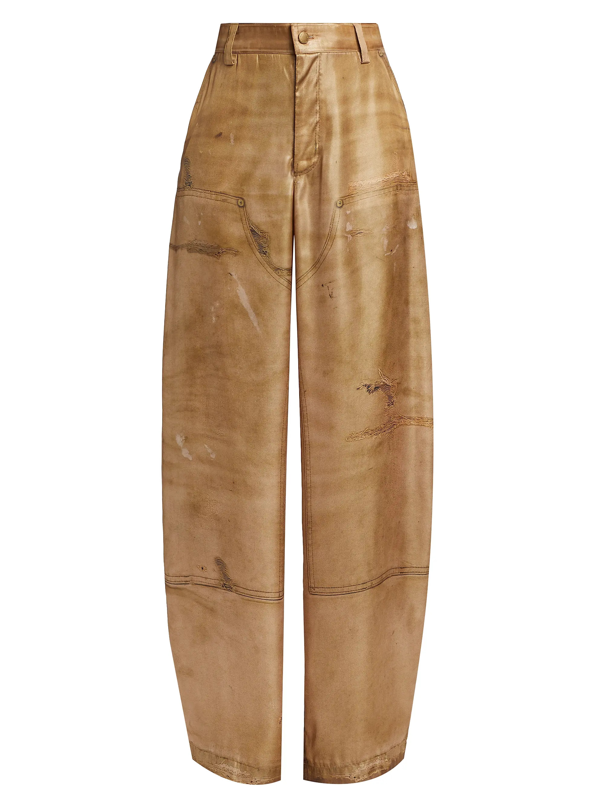 Trompe L'oeil Wide-Leg Workwear Pants | Saks Fifth Avenue