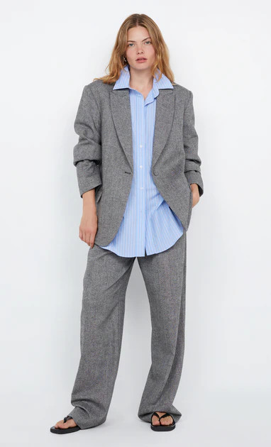 BRINLEY BLAZER  - SALT & PEPPER WEAVE | Bec & Bridge (Global)