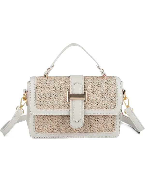 Oweisong Summer Purse for Women 2025 Woven Vacation Handbags Straw Crossbody Bag for Spring Beach | Amazon (US)