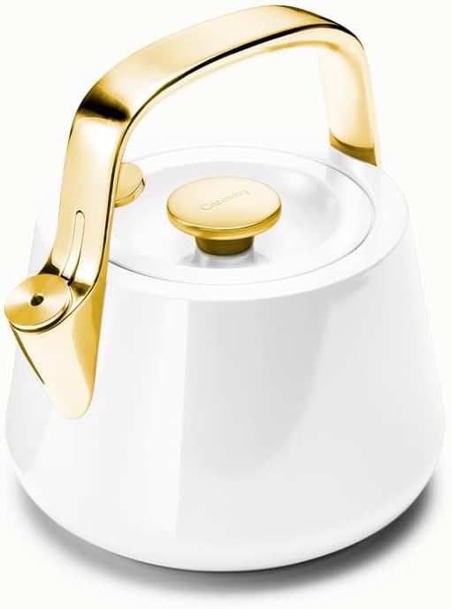 Caraway 2 Quart Whistling Tea Kettle - Durable Stainless Steel Tea Pot - Fast Boiling, Stovetop A... | Amazon (US)