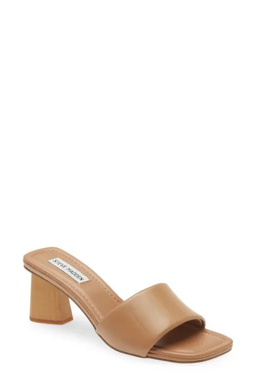 Steve Madden Saged Slide Sandal in Tan Leather at Nordstrom, Size 11 | Nordstrom