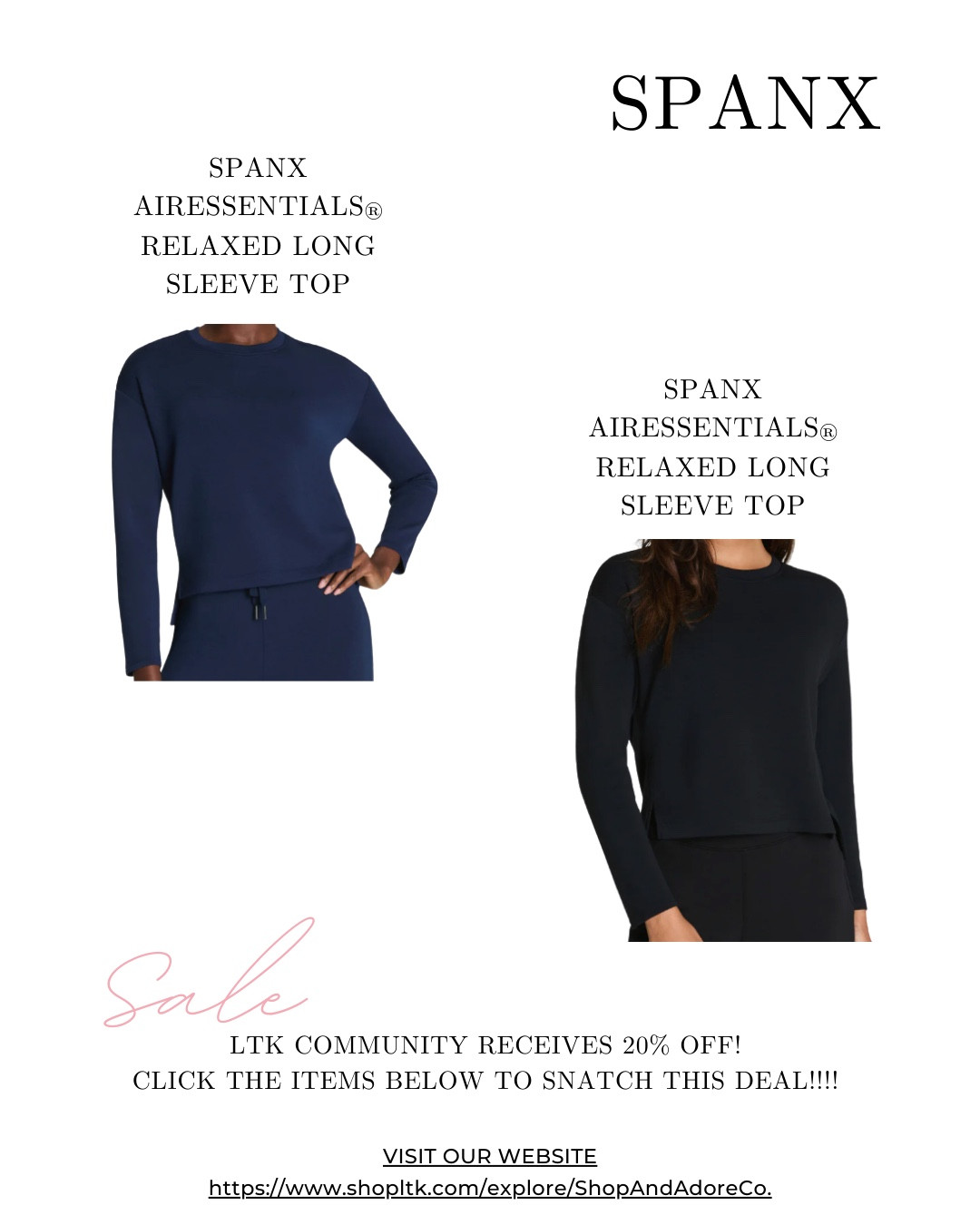 The best leggings + shapewear just got cheaper.

20% OFF @Spanx spanx but the code is only inside LTK.

Comment “SALE” and I’ll send you the LTK link #SpanxLeggings #StyleDeals #SpanxEssentials #LTKCreator

#LTKSpringSale #LTKSpringSale #LTKSaleAlert #LTKootd
