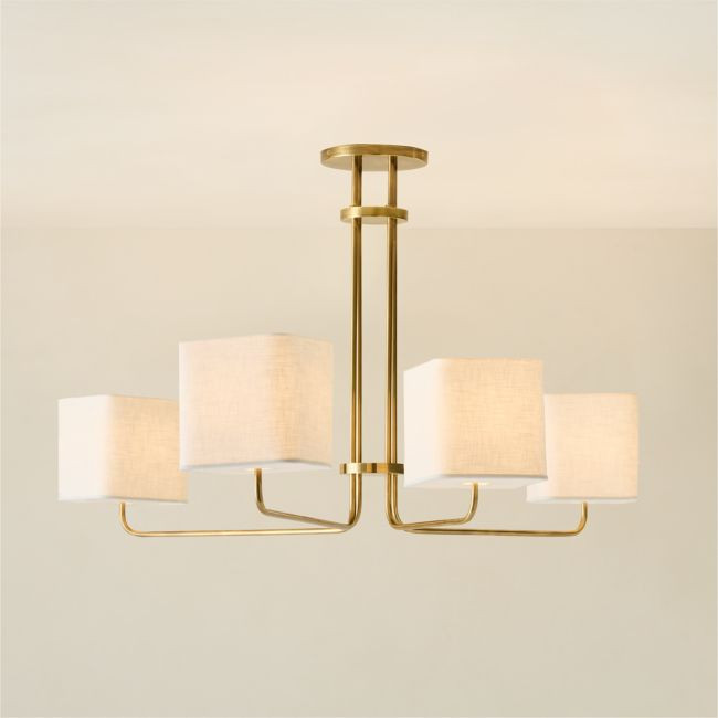 Archer Multi-Arm Aged Brass Chandelier | CB2