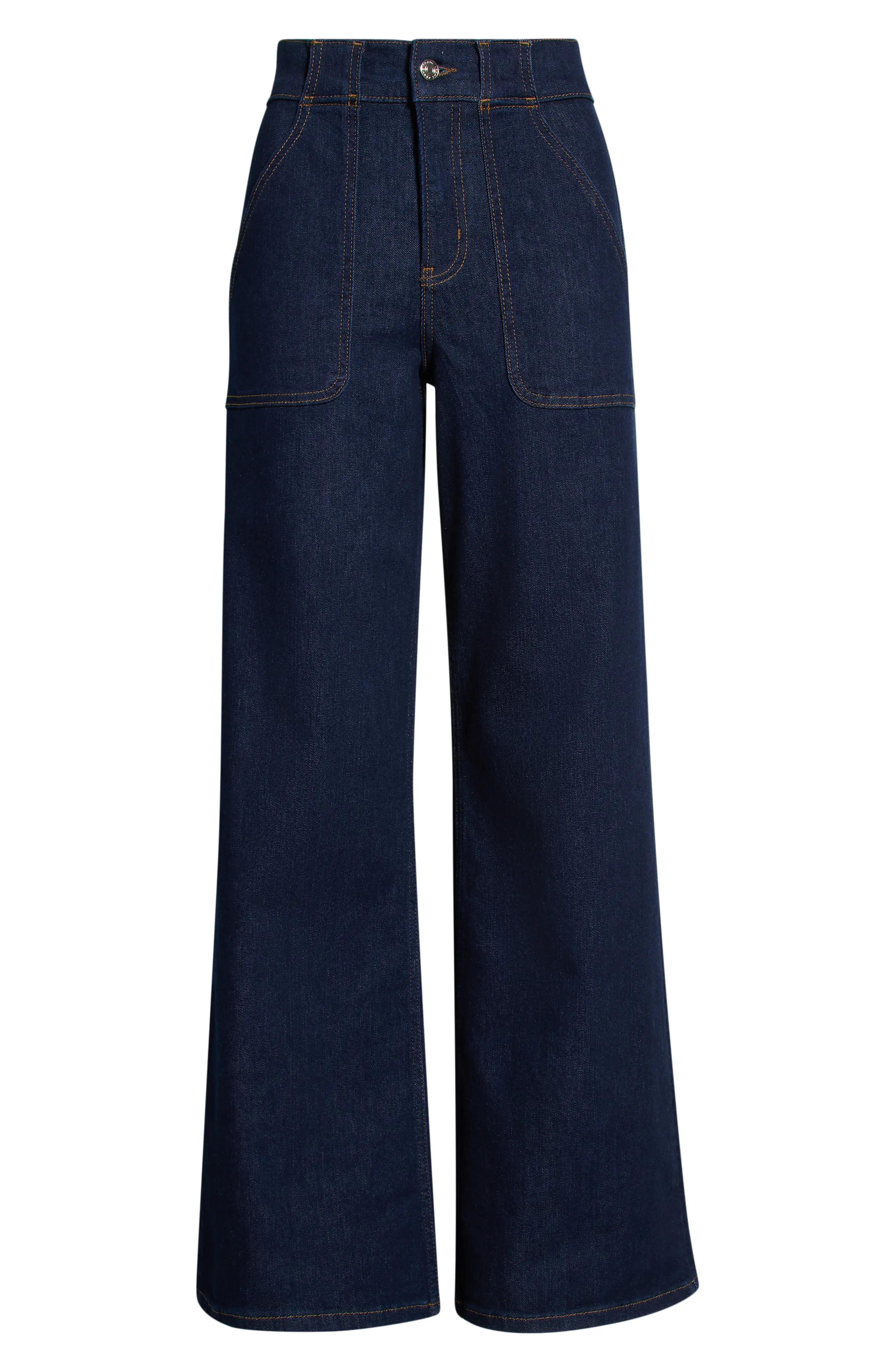 FRAME Modern Pocket High Waist Wide Leg Jeans (Women) | Nordstrom | Nordstrom